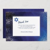 Sterrennacht Bar Mitzvah Dankkaart Kaart (Voorkant / Achterkant)