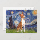 Sterrennacht - Basenji Briefkaart (Voorkant / Achterkant)