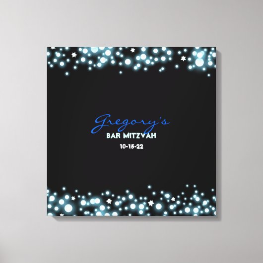 STERRENNACHT Bat Mitzvah Sign-In Memory Board Canvas Afdruk (Voorkant)