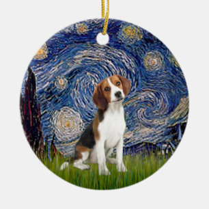 Sterrennacht - Beagle #1 Keramisch Ornament