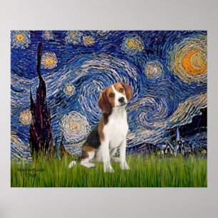 Sterrennacht - Beagle #1 Poster