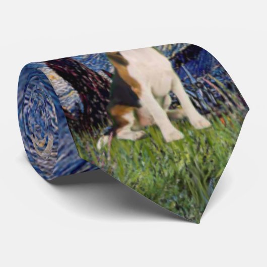 Sterrennacht - Beagle Stropdas (Opgerold)