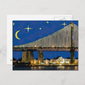 Sterrennacht Ben Franklin Bridge Briefkaart (Voorkant / Achterkant)