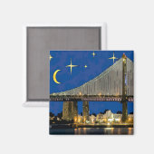 Sterrennacht Ben Franklin Bridge Magneet (Voorkant / Achterkant)