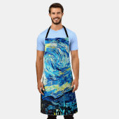 Sterrennacht, beroemd kunstwerk van Van Gogh Schort (Gedragen)