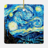 Sterrennacht, beroemd schilderij van Gogh, Keramisch Ornament (Achterkant)