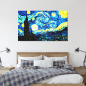 Sterrennacht, beroemd schilderij van Vincent van G Canvas Afdruk (Insitu (Slaapkamer))