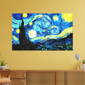 Sterrennacht, beroemd schilderij van Vincent van G Canvas Afdruk (Insitu (Woonkamer))
