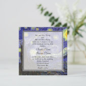 Sterrennacht, beroemde mooie bruiloft kaart (Staand voorkant)