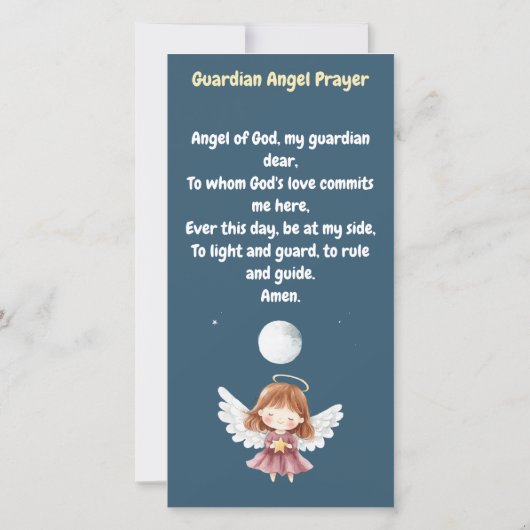 Sterrennacht beschermengel voor Gilrl Bladwijzer Bedankkaart (Achterkant)