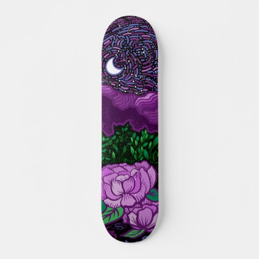 Sterrennacht bij het meer persoonlijk skateboard (Voorkant)