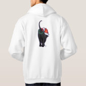 Sterrennacht Black Cat Kerstmis Hoodie (Achterkant)