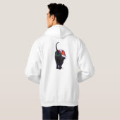 Sterrennacht Black Cat Kerstmis Hoodie (Achterkant volledig)