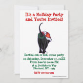 Sterrennacht Black Cat Kerstmis Kaart (Achterkant)