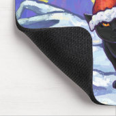 Sterrennacht Black Cat Kerstmis Muismat (Hoek)