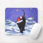 Sterrennacht Black Cat Kerstmis Muismat (Met muis)