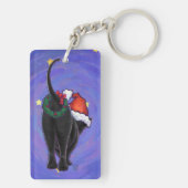 Sterrennacht Black Cat Kerstmis Sleutelhanger (achterkant)