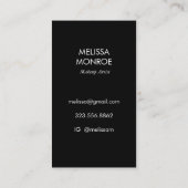 Sterrennacht Black Pattern Elegant INITIALEN Visitekaartje (Achterkant)