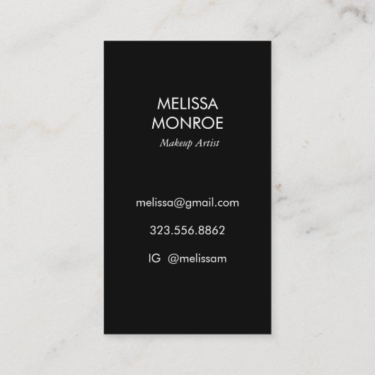 Sterrennacht Black White Pattern Elegant Visitekaartje (Achterkant)