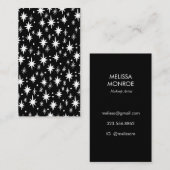 Sterrennacht Black White Pattern Elegant Visitekaartje (Voorkant / Achterkant)