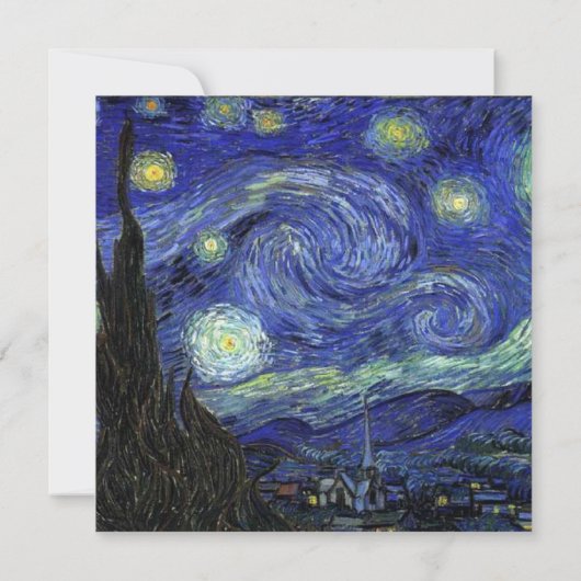 Sterrennacht blanco uitnodigingen (Achterkant)