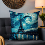 Sterrennacht blauw met schildpad voor Eiffeltoren Kussen<br><div class="desc">De Sterrennacht Blue Sierkussennen Cushions uit de Parijse Eiffeltoren met geverfde sterrenhemel in tinten van blauw zijn voorzien van reflecties in de Seine River. Behoorlijk voor thuisdecor of als cadeau voor familie en vrienden voor verjaardag,  Moederdag,  Kerstmis en nog veel meer. Ontworpen door Evc Studio www.zazzle.com/store/evcostudio</div>