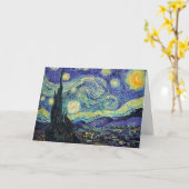 Sterrennacht Blauwe Gele Schilderij van Van Gogh Kaart (Gele Bloem)