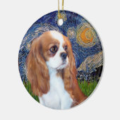 Sterrennacht - Blenheim Cavalier Puppy Keramisch Ornament (Links)