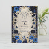 Sterrennacht Bloom Wedding Kaart (Staand voorkant)