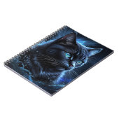 Sterrennacht Blue Black Cat Splash Art Notitieboek (Linkerzijde)
