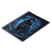 Sterrennacht Blue Black Cat Splash Art Notitieboek (Linkerzijde)