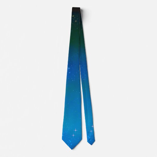 Sterrennacht Blue Galaxy Sky Stropdas (Voorkant)