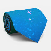 Sterrennacht Blue Galaxy Sky Stropdas (Opgerold)