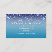 Sterrennacht Blue Glitter Girly Chic Modern Visitekaartje (Achterkant)