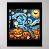 Sterrennacht Blue Jay Halloween Poster (Voorkant)