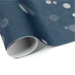 Sterrennacht Blue Navy Blauwgroen grijze zilver Co Cadeaupapier<br><div class="desc">florenceK-ontwerp Fijne bosgrond droog bos inpakpapier.</div>