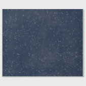 Sterrennacht Blue Navy White Grey Silver Confetti Cadeaupapier (Vlak)
