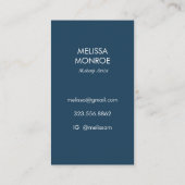 Sterrennacht Blue Pattern Elegant Visitekaartje (Achterkant)