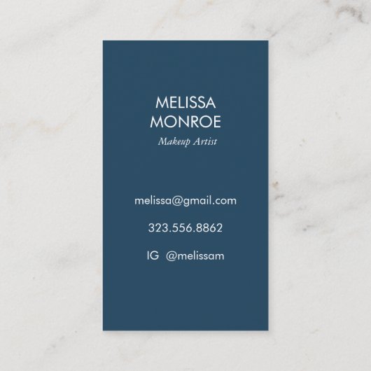 Sterrennacht Blue Pattern Elegant Visitekaartje (Achterkant)