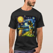 Sterrennacht Boerboel Hond Van Gogh Lover T-shirt (Voorkant)