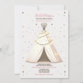 Sterrennacht Boho Chic Teepee Sleepover Party Kaart (Voorkant)