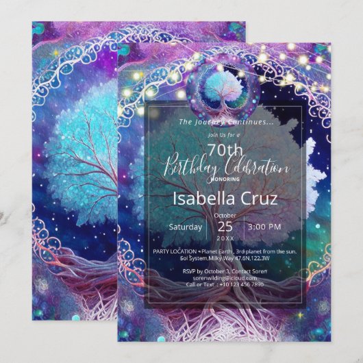 Sterrennacht | Boom des Levens Kaart (Voorkant / Achterkant)