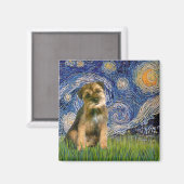 Sterrennacht - Border Terrier #1 Magneet (Voorkant / Achterkant)