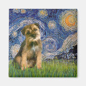 Sterrennacht - Border Terrier #1 Magneet (Voorkant)