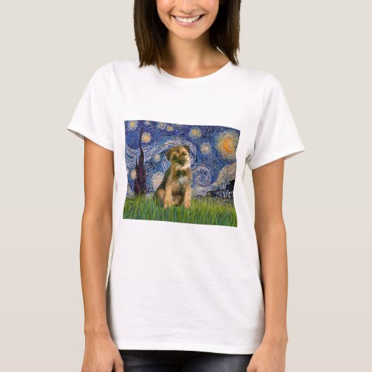 Sterrennacht - Border Terrier #1 T-shirt (Voorkant)