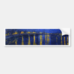 Sterrennacht boven de Rhône Bumpersticker