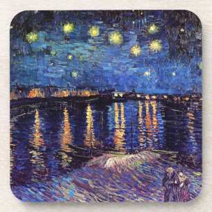 Sterrennacht boven de Rhône door Van Gogh Bier Onderzetter