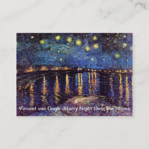 Sterrennacht boven de Rhône door Van Gogh Visitekaartje
