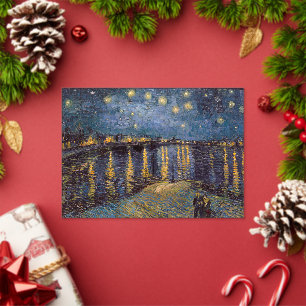 Sterrennacht boven de Rhône door Vincent Van Gogh Acryl Uitnodigingen