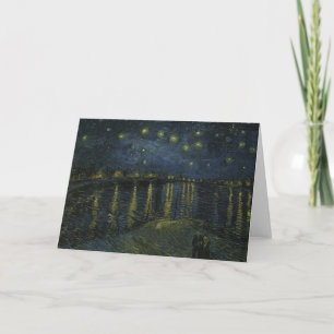 Sterrennacht boven de Rhône, olieverfschilderij Va Bedankkaart